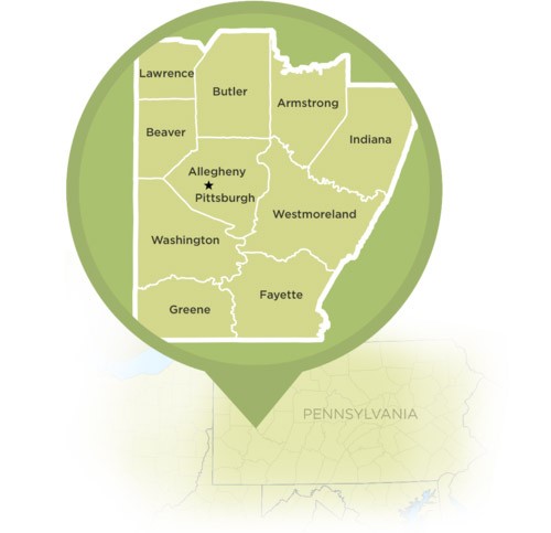 map of southwestern pennsylvania